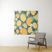 Tenture Fruits de citron sans soudure motif (En situation)