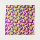 TENTURE FRUITS DE CITRON SUR FOND VIOLET (Devant)