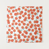 Tenture Fruits de pêche, motif d'été. (Devant (Horizontal))