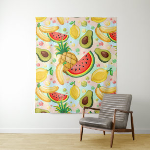 Tenture Fruits d'été frais Motif
