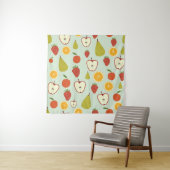 Tenture Fruits frais dans un motif extensible sans couture (En situation)