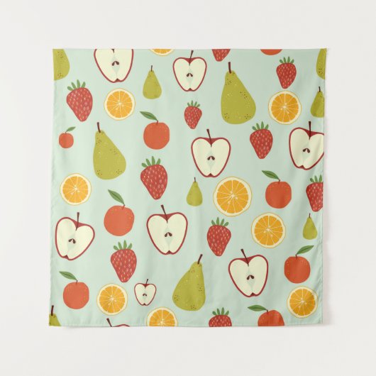 Tenture Fruits frais dans un motif extensible sans couture (Devant)