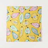 Tenture Fruits tropicaux : Motif d'impression dynamique (Devant (Horizontal))