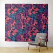 Tenture Fuchsia en bleu et violet (En situation (horizontale))