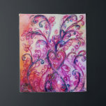 TENTURE FUCHSIA ROSE FLEURIES BLANCHES AVEC LE COEUR<br><div class="desc">Coloré,  fuchsia,  rouge,  blanc pourpre,  violet,  bleu rose fleurs et fleurs dans le printemps .Aquarelle peinture avec feuille dorée et argent parBulgan Lumini (c)</div>
