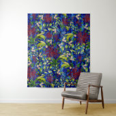 Tenture Fuji Mums Daisées et papillons (En situation)