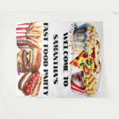 Tenture Fun fast food burger pizza alimentation camion ann (Devant (Horizontal))