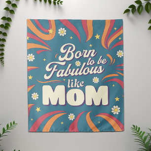 Tenture Fun Retro Vintage Psychedelic Maman Citation Typog