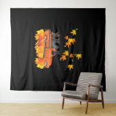 Tenture Funky Black Cats Camion Automne Citrouille Maple L (En situation (horizontale))