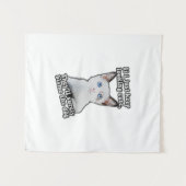 Tenture Funny angry cat meme for kitty persons &cat owners (Devant (Horizontal))