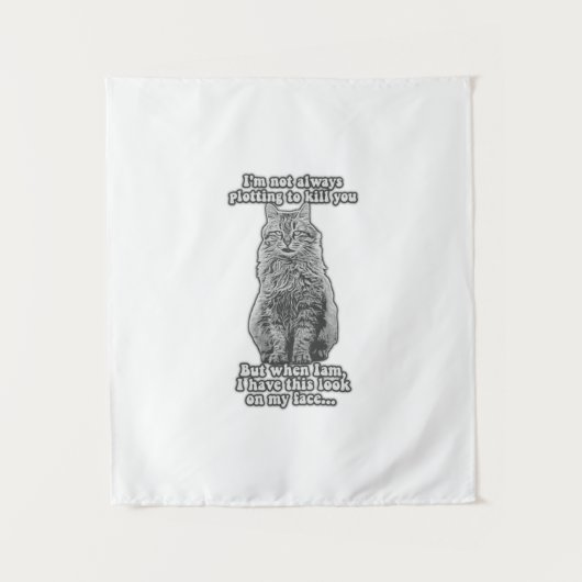 Tenture Funny cat meme for cat owners and cat lovers (Devant)