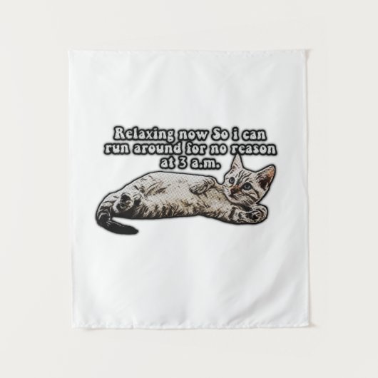 Tenture Funny cat meme for kitty persons and cat owners (Devant)