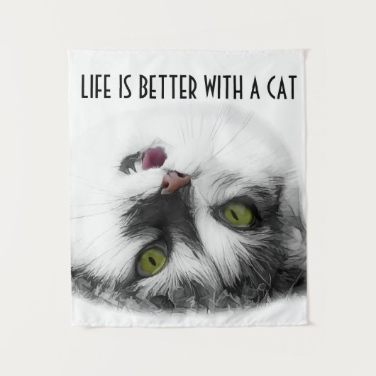 Tenture Funny Chat charmant (Devant)