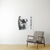 Tenture Funny Chat charmant (En situation (horizontale))