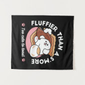 Tenture Funny Dog and S’more Design – Kawaii Pet Lover Pun (Devant (Horizontal))