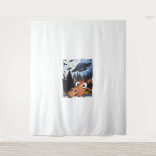 Tenture Funny Giraffe UFO Zoo animal Weird meme Graphisme