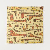 Tenture Funny giraffes sketch, seamless pattern your desig (Devant (Horizontal))