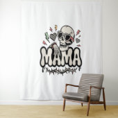 Tenture Funny Halloween Mama Cool Skull (En situation)