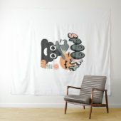 Tenture Funny Humour de salle de bain mignon Rétro Hallowe (En situation (horizontale))