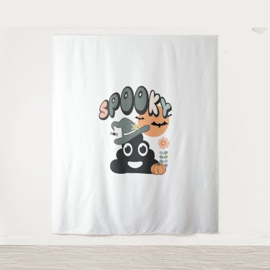 Tenture Funny Humour de salle de bain mignon Rétro Hallowe (Devant)
