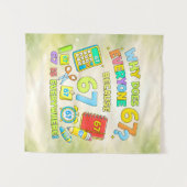 Tenture Funny Maths Number 67 Joke Poster for Kids (Devant (Horizontal))