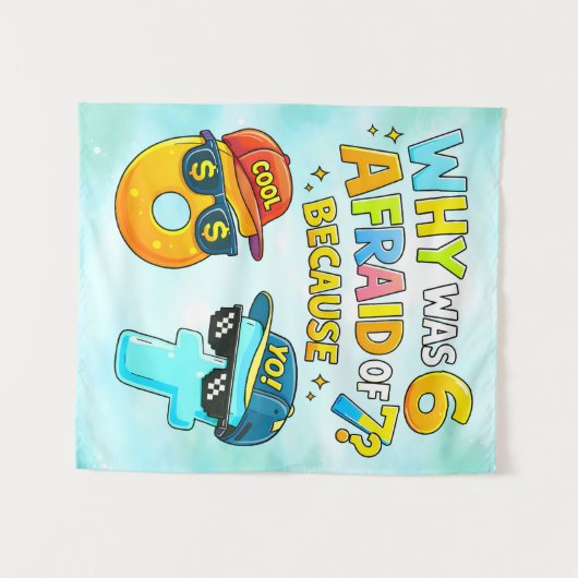 Tenture Funny Maths Numbers Joke Poster for Kids (Devant (Horizontal))