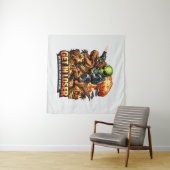 Tenture Funny Sci-Fi Fantasy Meme Art, Alien Riding Dinosa (En situation (horizontale))