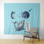 Tenture Funny shark diver lunch time :nice bubbles bro (En situation (horizontale))