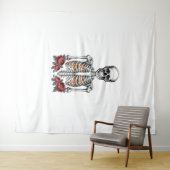Tenture Funny Skeleton Citrouille Fall (En situation (horizontale))
