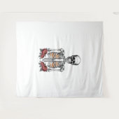 Tenture Funny Skeleton Citrouille Fall (Devant (Horizontal))