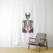 Tenture Funny Skeleton Citrouille Fall (En situation)