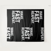 Tenture Funny Wake Fast Repeat Graphisme Sarcastique (Devant (Horizontal))
