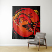 Tenture Furie du dragon céleste (En situation)