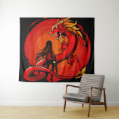 Tenture Furie du dragon céleste (En situation (horizontale))