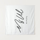 Tenture Futur mariage élégant simple noir Fête de mariage (Devant (Horizontal))