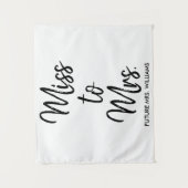 Tenture Futur Mme Backdrop Black White Fête des mariées Pr (Devant)