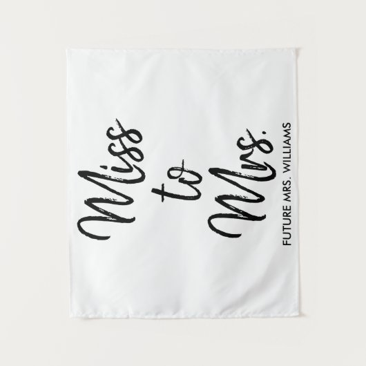 Tenture Futur Mme Backdrop Black White Fête des mariées Pr (Devant)