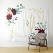 Tenture Futur Mme Bridal Shower Fond Doré Photobooth (En situation (horizontale))