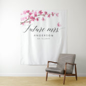 Tenture Futur Mme Cherry Blossom Fête des mariées rose (En situation)