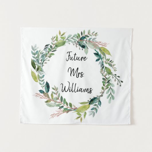 Tenture Futur Mme Greenery Foliage Fête des mariées Contex (Devant (Horizontal))