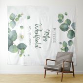 Tenture Futur Mme Shower Nuptial Eucalyptus Verdure (En situation (horizontale))