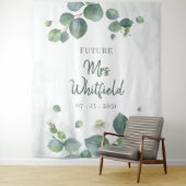 Tenture Futur Mme Shower Nuptial Eucalyptus Verdure (En situation)