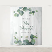 Tenture Futur Mme Shower Nuptial Eucalyptus Verdure (Devant)
