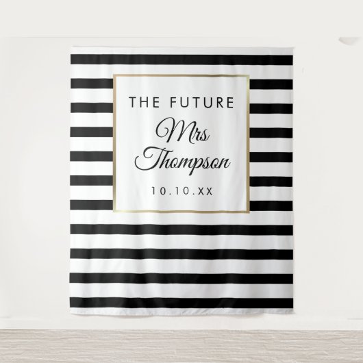 Tenture Futur photobooth de mariage pour Mme Stripe (Devant)