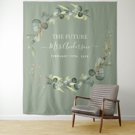 Tenture Future Mme Eucalyptus Photobooth Toile de Fond (En situation)