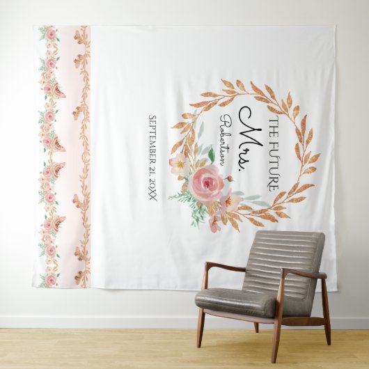 Tenture Future Mme Fleurs Fond Mariage (En situation (horizontale))