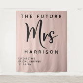 Tenture Future Mme Mariage Personnalisé Rose Pâle (Devant)