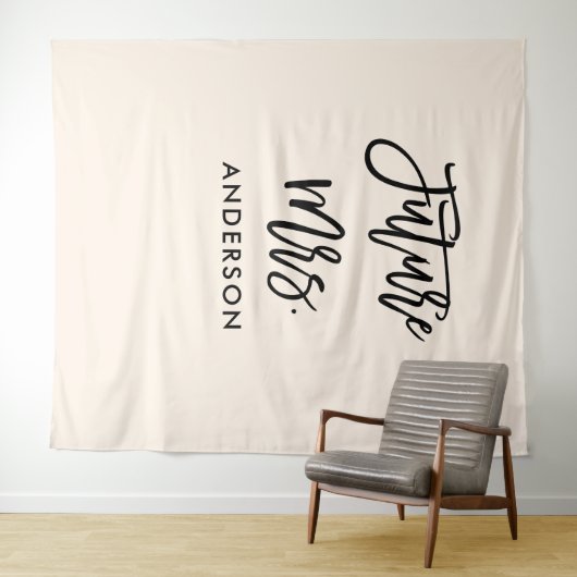 Tenture Future Mrs Bridal Shower Backdrop Photo Booth  (En situation (horizontale))