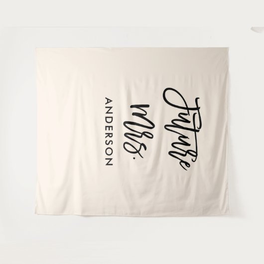 Tenture Future Mrs Bridal Shower Backdrop Photo Booth  (Devant (Horizontal))