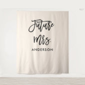 Tenture Future Mrs Bridal Shower Backdrop Photo Booth  (Devant)